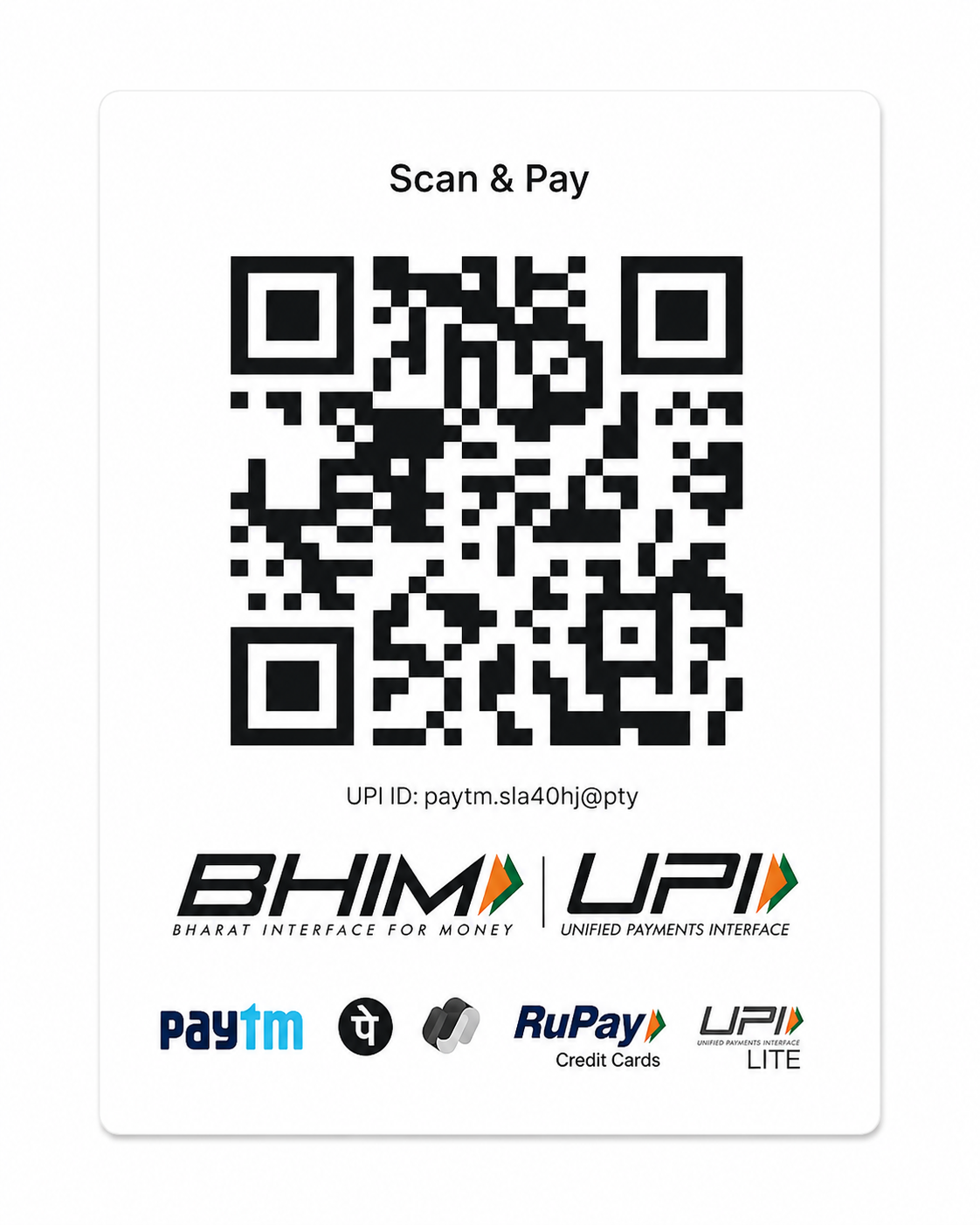 UPI QR code for Assisi College of Nursing